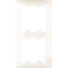 Горизонтальная рамка Schneider Electric 2-м Glossa белая GSL000102 (артикул 15873722) – фото 1