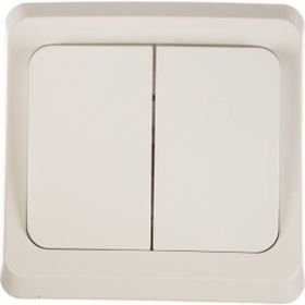Двухклавишный выключатель Schneider Electric СП Этюд 10А IP20 белый BC10-002B (артикул 15873904) – фото 1