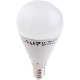 Лампа IEK LED, G45, шар, 9вт, 230В, 4000К, E14 LLE-G45-9-230-40-E14 (артикул 16459908) – фото 1