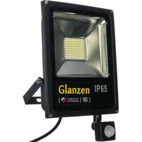 Светодиодный прожектор c датчиком движения GLANZEN FAD-0013-50 (артикул 15602382) – фото 1