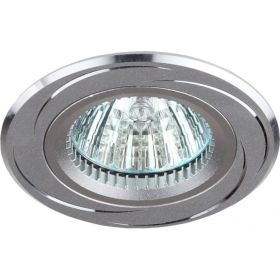 Алюминиевый светильник ЭРА KL34 AL/SL MR16,12V/220V, 50W серебро/хром C0043822 (артикул 15981144) – фото 1