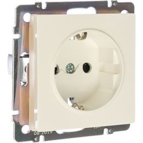 Розетка WERKEL WL01-SKGS-01-IP44 с заземлением и шторками белая a028830 (артикул 15777417) – фото 1