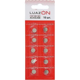 Алкалиновая батарейка Luazon AG3, LR41, блистер, 10 штук 3005563 (артикул 16370502) – фото 1