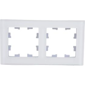 2-местная рамка Schneider Electric AtlasDesign Nature матовое стекло, белая SchE ATN330102 (артикул 16782097) – фото 1
