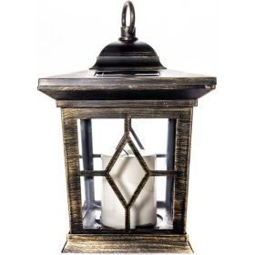 Садовый светильник Uniel USL-S-180/PT220, на солнечной батарее, Bronze lantern, 10227 (артикул 16041643) – фото 1