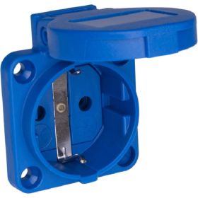 Встраиваемая розетка PCE самозажимные контакты 16A 220V 2P+E IP54 109-0b (артикул 16040327) – фото 1