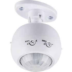 Поворотный датчик движения FERON SEN16 1200W 8m, 120 гориз., 360 верт., белый 22074 (артикул 16006190) – фото 1