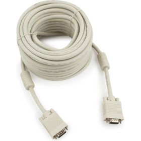 Кабель VGA Premium Cablexpert, 15M/15M, 15м, двойная экранировка, ферритовые кольца, пакет CC-PPVGA-15M (артикул 16205291) – фото 1
