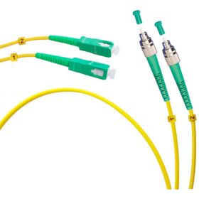 Оптический патч-корд TopLAN дуплексный, FC/APC-SC/APC, SM 9/125, 50 м, DPC-TOP-652-FC/A-SC/A-50 (артикул 16429099) – фото 1