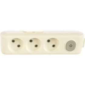 Колодка Panasonic X-TENDIA 54993 3гн б/з с выключателем, белая WLTA0230-2WH-RES (артикул 16154610) – фото 1