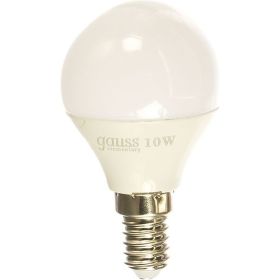 Лампа Gauss LED Elementary Globe 10W E14 4100K 1/10/100 SQ53120 (артикул 15760946) – фото 1