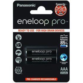 Аккумуляторы Panasonic eneloop pro BK-4HCDE/2BE 930mAh AAA R03 BL2 7706 (артикул 17479788) – фото 1