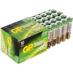 Алкалиновые батарейки GP АA 40 шт Super Alkaline 15А 15A-2CRVS40 (артикул 15783868) – фото 1
