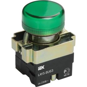 Индикатор IEK LAY5-BU63, зеленого цвета, d22мм BLS50-BU-K06 (артикул 16302136) – фото 1