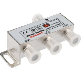 Делитель REXANT ТВ х 3 + 4шт. F BOX 5-1000 МГц Silver 05-6102 (артикул 16198082) – фото 1