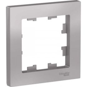 Рамка Schneider Electric 1-м ATLAS DESIGN алюминий ATN000301 1240220 (артикул 15846256) – фото 1