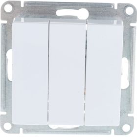 3-клавишный механизм выключателя Schneider Electric ATLAS DESIGN сх.1+1+1 10АХ белый ATN000131 (артикул 15873706) – фото 1