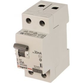 Выключатель дифференциального тока (УЗО) Legrand 2п 25А 30мА тип AC RX3 Leg 402024 1199828 (артикул 15788579) – фото 1