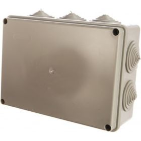 Распаячная коробка с крышкой ОП 190х140х70мм, IP44, 10 гермовводов TDM SQ1401-1243 (артикул 15516426) – фото 1