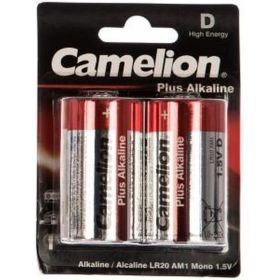 Батарейка 1.5В Camelion, LR20 Plus Alkaline BL-2, 1654 (артикул 15083664) – фото 1
