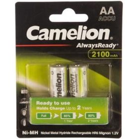 Аккумулятор 1.2В Camelion AA- 2100mAh Ni-Mh Always Ready BL-2, 7966 (артикул 15084060) – фото 1