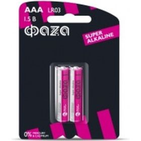 Алкалиновая батарейка ФАZА LR03 Super Alkaline BL-2 2858474 (артикул 16192458) – фото 1