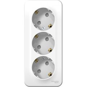 Розетка Schneider Electric 3-м ОП BLANCA 16А 250В SchE BLNRA011311 1210470 (артикул 15788758) – фото 1