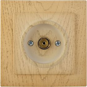 Розетка 1NILSON СП тв проходная клен Touran wood 24281028 (артикул 16352033) – фото 1