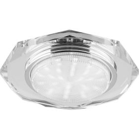 Потолочный светильник FERON 11W 230V GX53, без лампы, прозрач, 4020-2 20148 (артикул 15929230) – фото 1