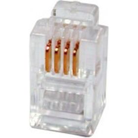 Телефонный коннектор TWT RJ-12 6P4C для розетки, 100 шт. в упаковке PL12-6P4C/100 (артикул 16102231) – фото 1