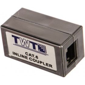 Соединитель 2-х портов RJ-45, экранированный, категории 6 TWT CP45STP6 (артикул 16102488) – фото 1