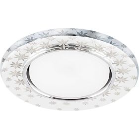 Светильник с подсветкой FERON 20LED 2835 4000K, 15W GX53, без лампы, прозрачный, хром, CD4030 32653 (артикул 16006563) – фото 1