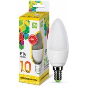 ASD Лампа сд LED-СВЕЧА-std 10Вт 230В Е14 3000К 900Лм 4690612015507 (артикул 15918722) – фото 1