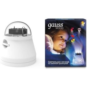 Светильник со сменной проекцией Gauss 4W, белый DIY0011 (артикул 16125996) – фото 1