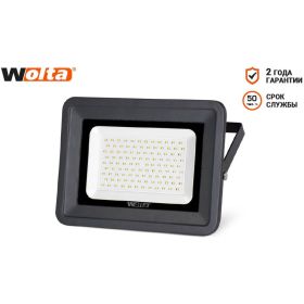 Светодиодный прожектор Wolta 5500K, 100 W SMD, IP 65,цвет серый, слим WFL-100W/06 (артикул 15784843) – фото 1
