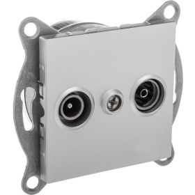 Механизм розетки GUSI ELECTRIC Ugra TV+ SAT, оконечной, СУ, серебро С11TS1-004 (артикул 16032630) – фото 1