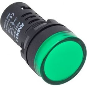 Лампа ANDELI AD16-22DS LED матрица d22мм зеленый 220В AC ADL10-138 (артикул 16086934) – фото 1