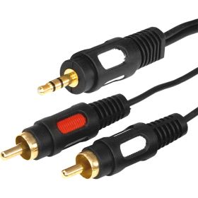 Шнур REXANT Стерео 3,5 мм - 2 RCA, длина 5 мeтров 17-4235 (артикул 16197199) – фото 1