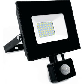 Светодиодный прожектор FERON LL-908 с датчиком 50W 6400K 230V черный IP44 198*213*55мм 29558 (артикул 16425409) – фото 1