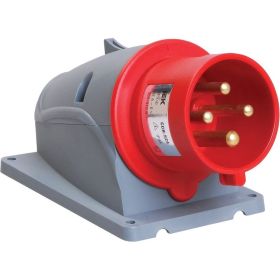 Стационарная вилка IEK ССИ-524 32А-6ч/380-415В 3Р+РЕ IP44 MAGNUM PSN52-032-4 (артикул 16302538) – фото 1
