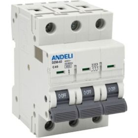 Автоматический выключатель ANDELI DZ66-63/3P 40A 6kA х-ка C ADL01-258 (артикул 16087045) – фото 1