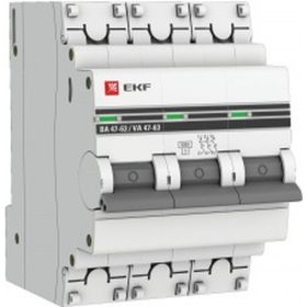 Автоматический выключатель EKF 3P 25А В 4,5kA ВА 47-63 PROxima SQmcb4763-3-25B-pro (артикул 16040852) – фото 1