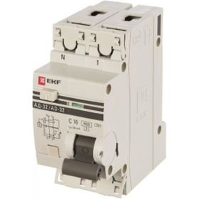 Дифавтомат АД-32 PROxima 1п N C 16A 30mA AC 3kA EKF DA32-16-30-pro (артикул 15537361) – фото 1