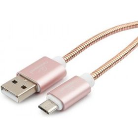 Кабель Cablexpert USB 2.0 AM/microB, серия Gold, длина 0.5 м, золото, блистер, CC-G-mUSB02Cu-0.5M (артикул 16205382) – фото 1
