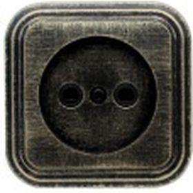 Розетка duwi о/п б/з 1-местная серия Palazzo Vintage, бронза патина 26419 4 (артикул 15975457) – фото 1