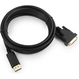 Кабель Cablexpert, DisplayPort-DVI, 3м, 20M/25M, черный, экранированный, пакет, CC-DPM-DVIM-3M (артикул 16206391) – фото 1