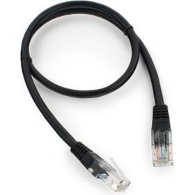 Патч-корд Cablexpert UTP PP12-0.5M/BK кат.5e, 0.5м, литой, многожильный черный PP12-0.5M/BK (артикул 15933246) – фото 1