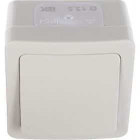 Одноклавишный выключатель IEK Гермес PLUS ВС20-1-0-ГПБ наружный IP54 829428 (артикул 15777921) – фото 1
