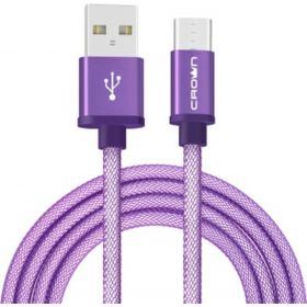 Кабель CROWN USB - USB Type-C CMCU-3072C violet CM000002126 (артикул 16213683) – фото 1