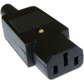 Электрическая кабельная розетка LANMASTER 10A, 250V, разборная, черная LAN-IEC-320-C13 (артикул 16104166) – фото 1